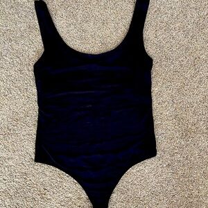 Express Black Scoop Neck Tank Compression Bodysuit